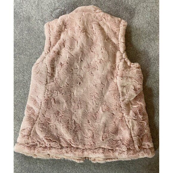 Nicole Miller Pink Vest Reversible Quilted & Faux Fur Medium - Picture 4 of 11